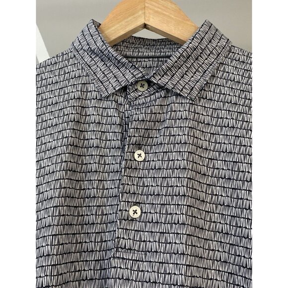 Johnnie O Millard Golf Polo Men’s Medium Heather Black Stretch Performance - Picture 4 of 16